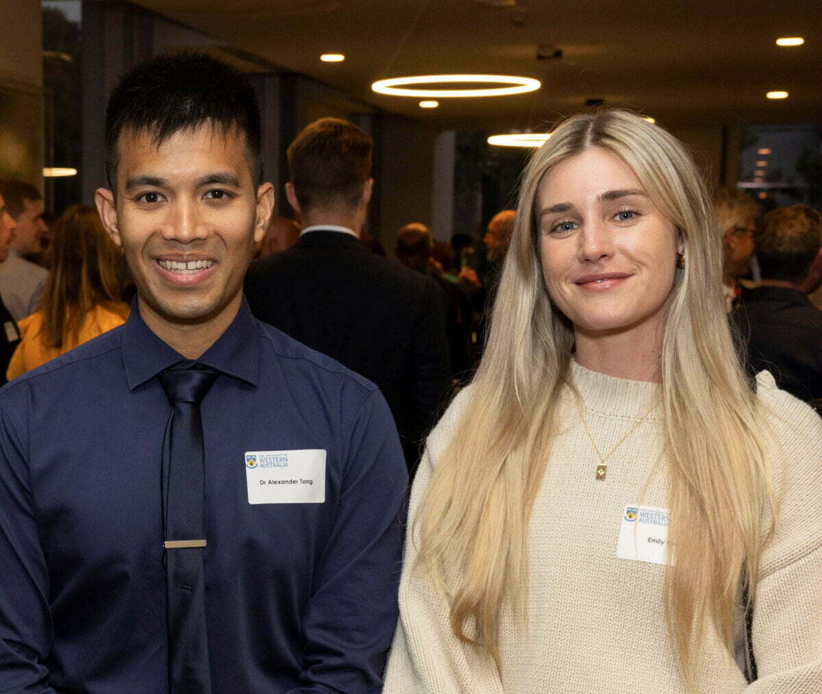 Dr Alex Tang and Emily King at UWA
