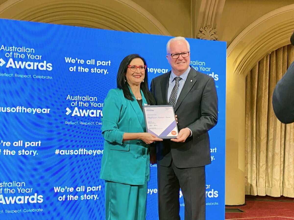 Prof Samar Aoun and Patron Governor Dawson WA 2023 Australian of the Year