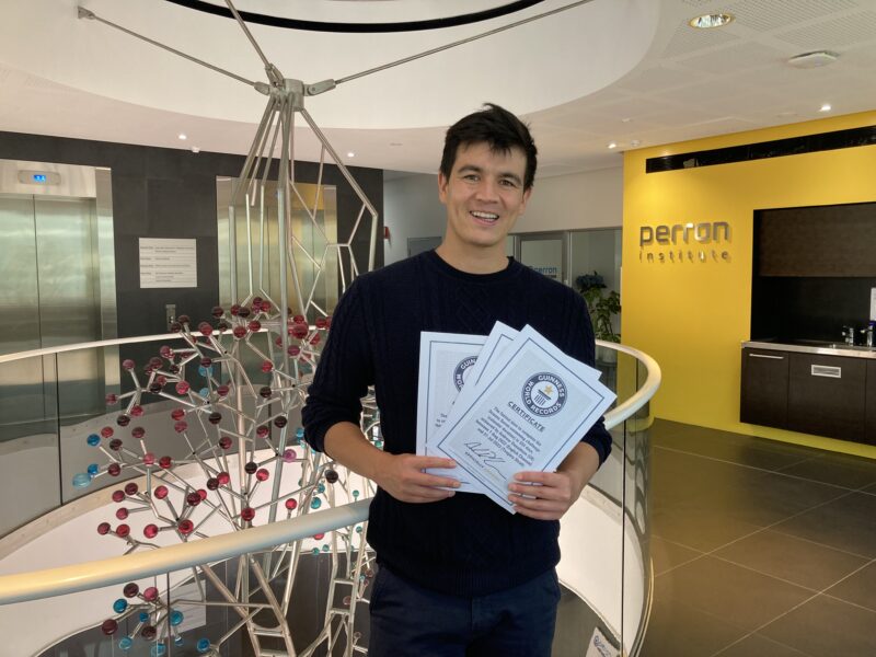 Record breaking distance swimmer champions youth mental health