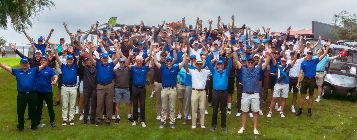 Play with the Pros golf day at Wembley Golf Course group photo 2023
