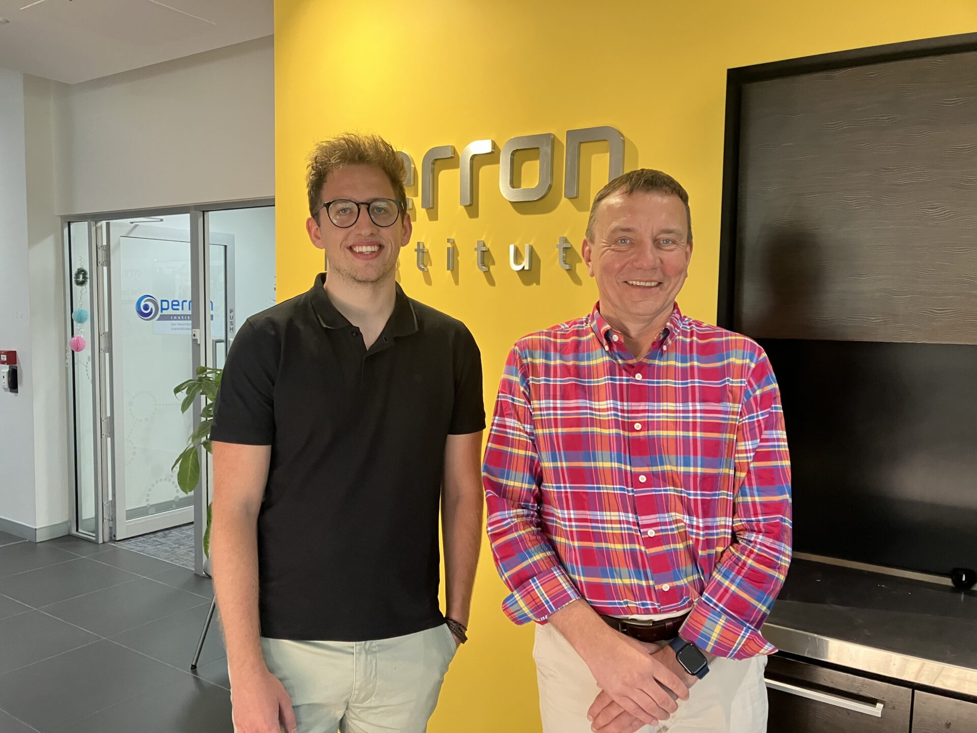 Dr Alexander Frohlich and Prof Sulev Koks at the Perron Institute Perth