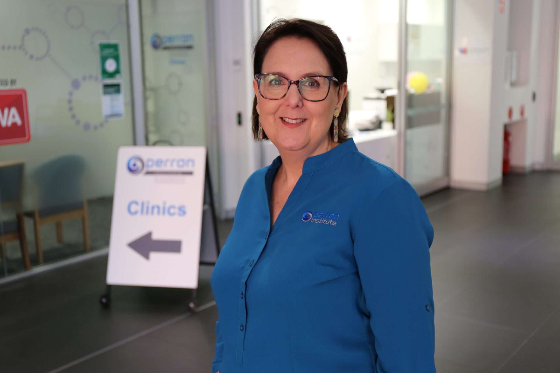 Sonya Phillips in the Perron Institute clinic