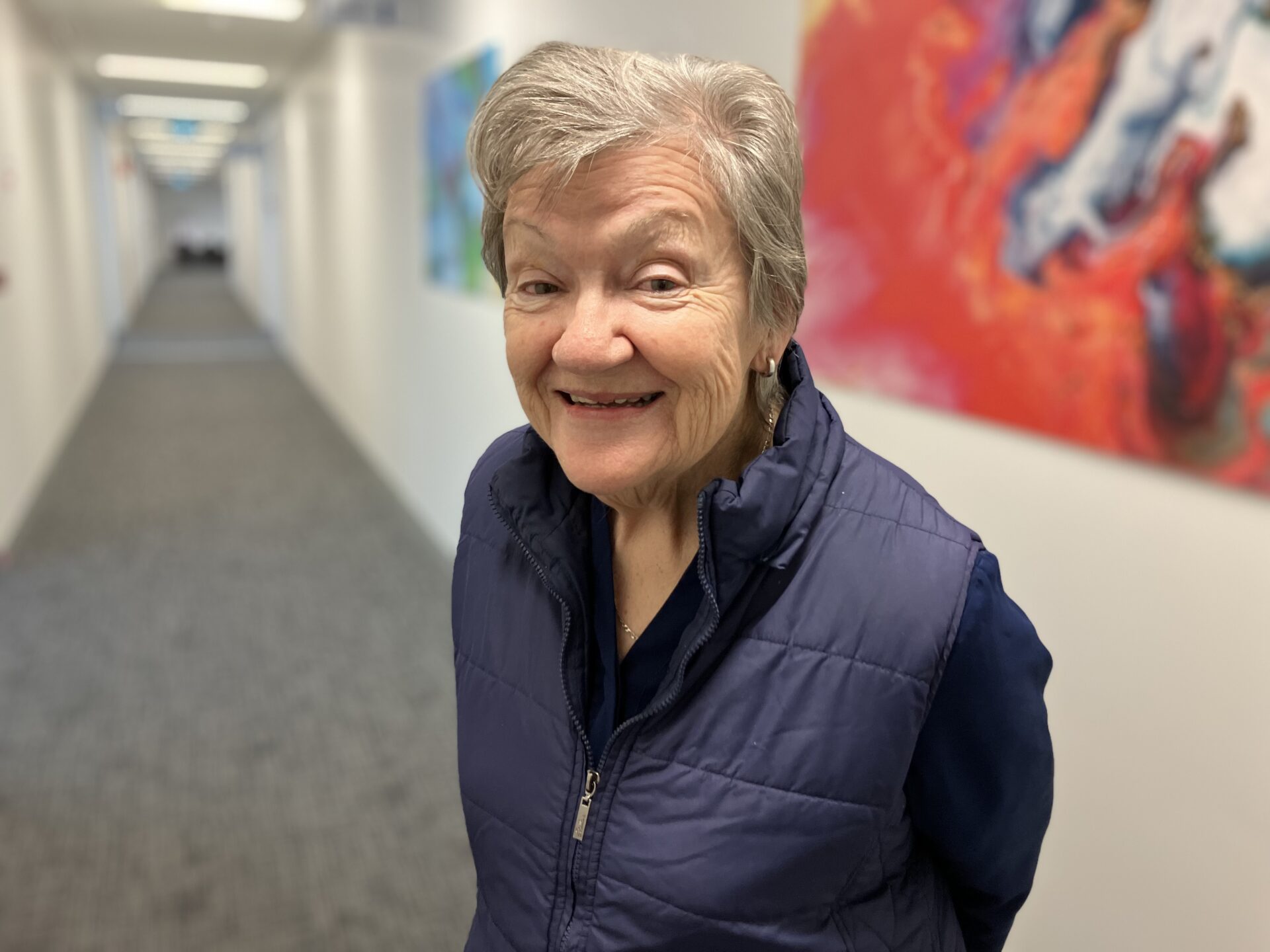 Margaret Rogers in the Perron Institute clinic