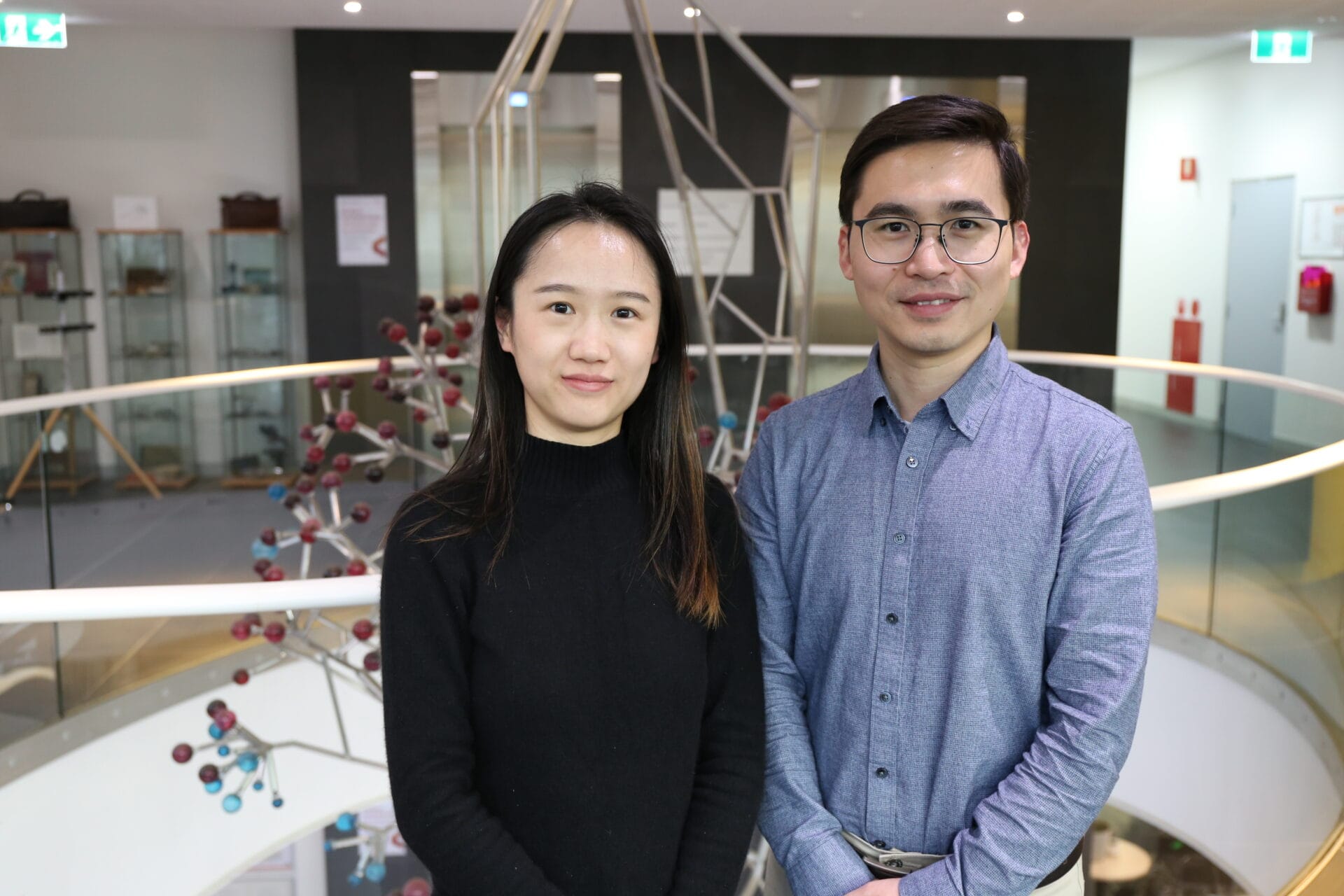 Dr Stella Jun Lu and Dr Jun Yuan at the Perron Institute