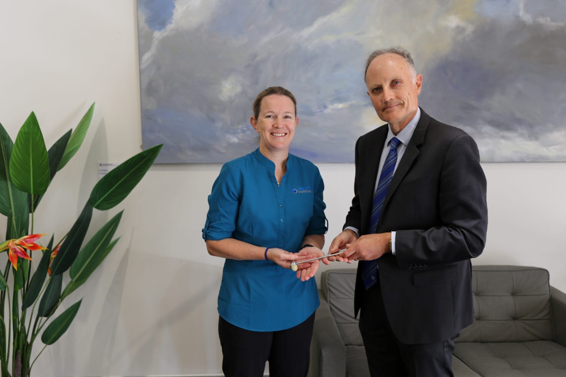 Prof Merrilee Needham and Prof David Blacker in the Perron Institute Clinic 2025