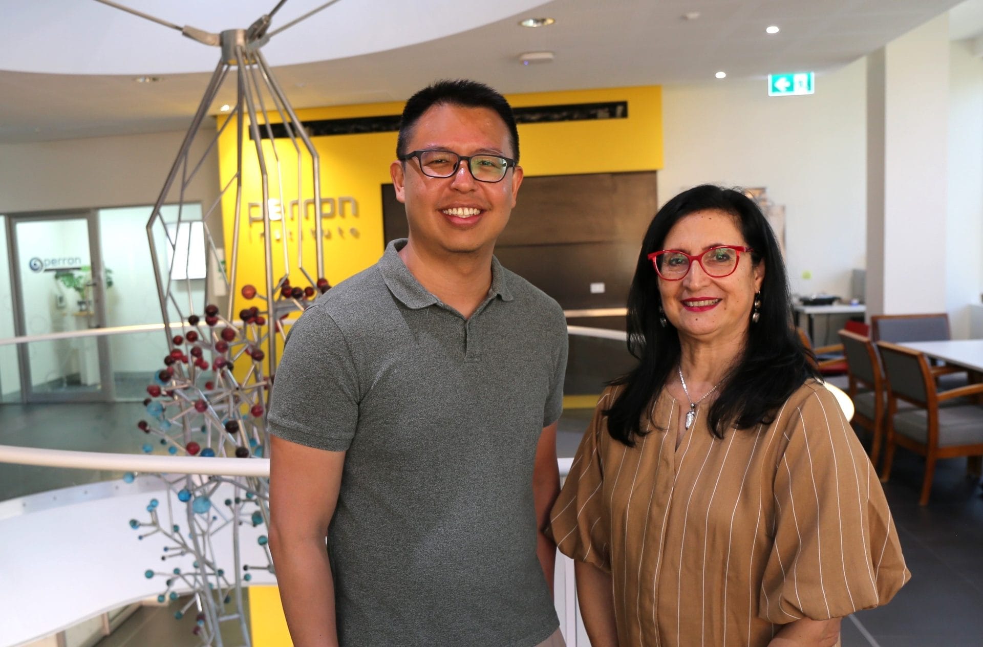 Dr Yong Hao Ng and Prof Samar Aoun at the Perron Institute